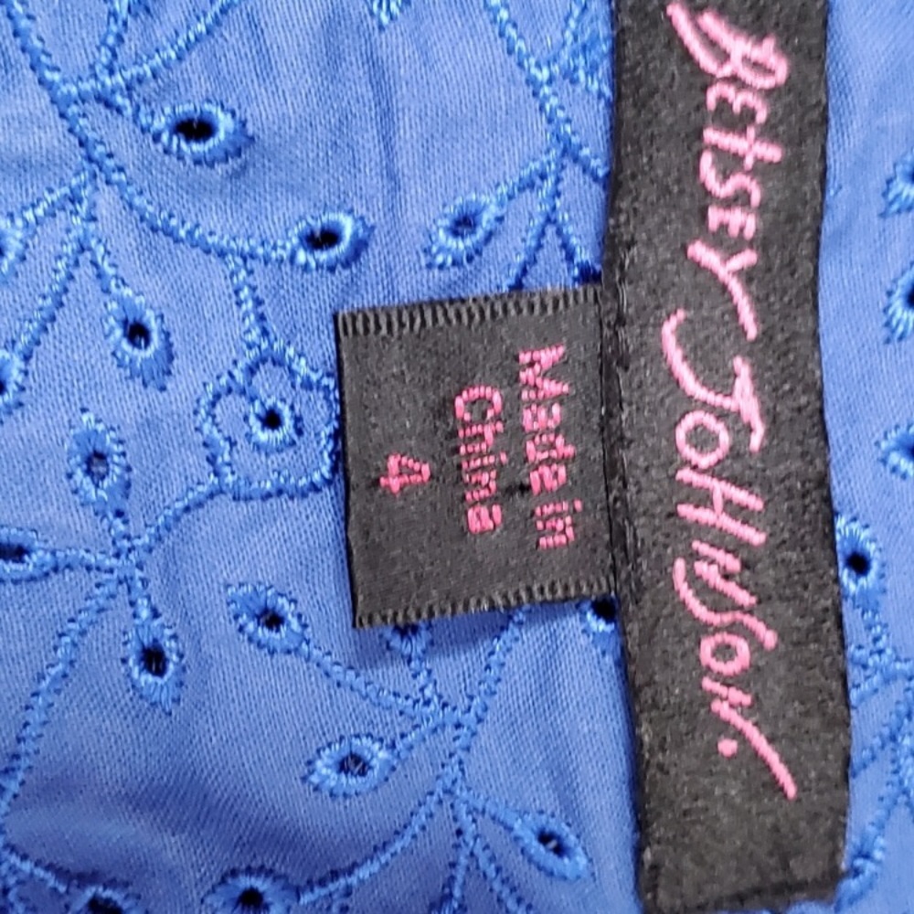 Betsey Johnson Royal Blue Wrap Dress Size 4 - Picture 8 of 8